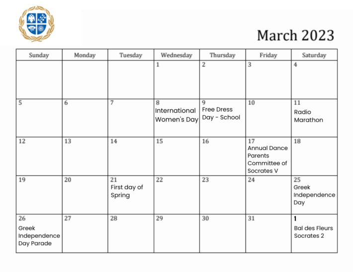 March-Calendar
