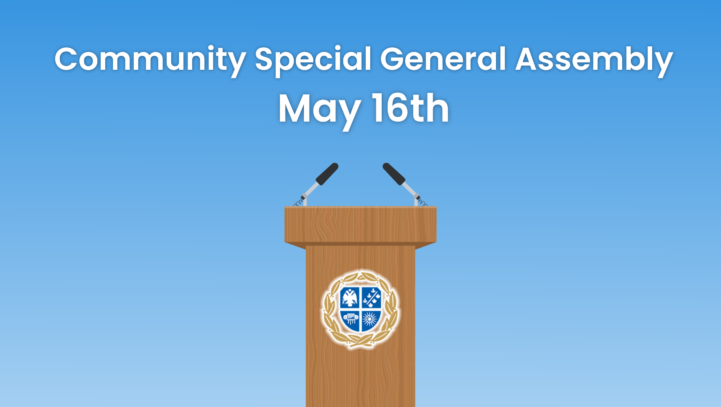 NOTICE OF SPECIAL COMMUNITY GENERAL MEETING