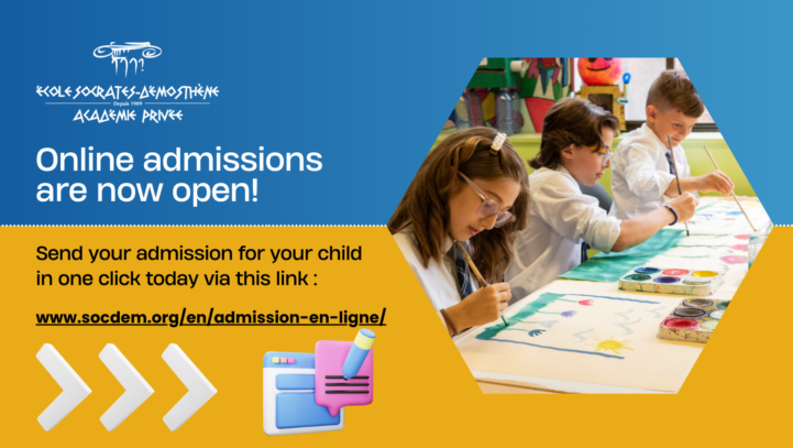 Online Admissions Are Now Open at École Socrates-Démosthène!